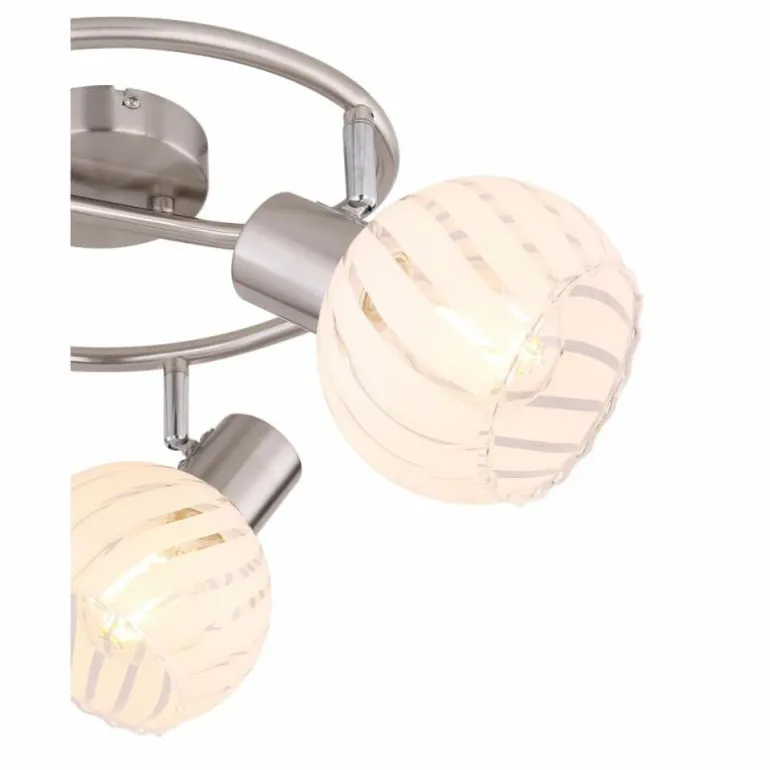 Plafonnier Globo WILLY Nickel mat, 3 lumières