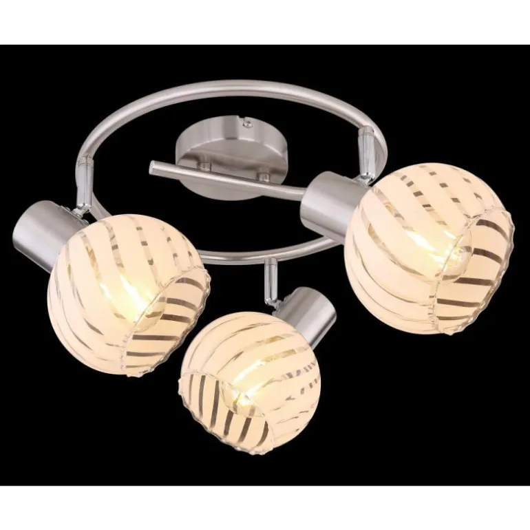 Plafonnier Globo WILLY Nickel mat, 3 lumières