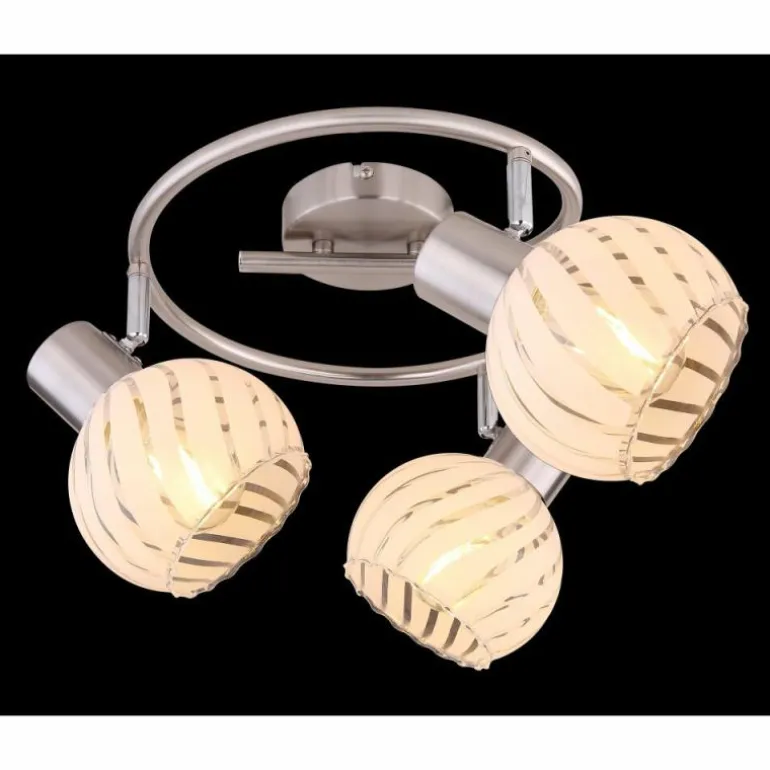Plafonnier Globo WILLY Nickel mat, 3 lumières