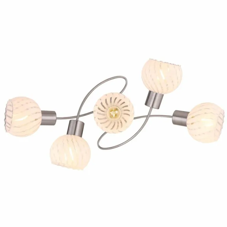 Plafonnier Globo WILLY Nickel mat, 5 lumières