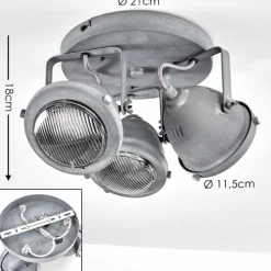 Plafonnier Glostrup LED Gris, 3 lumières