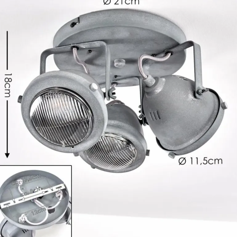 Plafonnier Glostrup LED Gris, 3 lumières