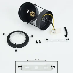 Plafonnier Glostrup LED Noir, 1 lumière