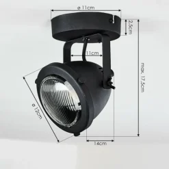 Plafonnier Glostrup LED Noir, 1 lumière