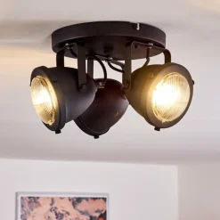Plafonnier Glostrup LED Noir, 3 lumières