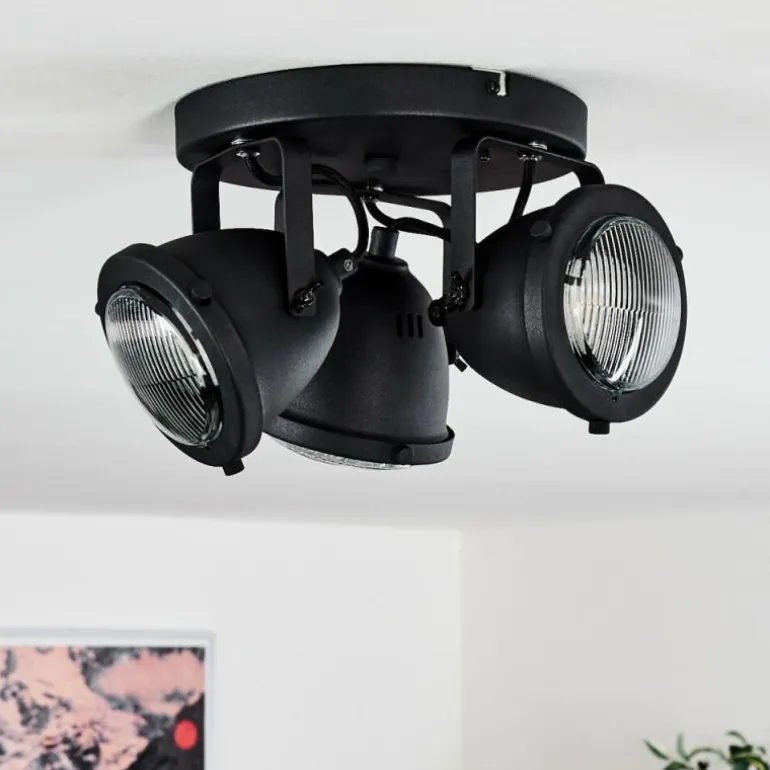 Plafonnier Glostrup LED Noir, 3 lumières
