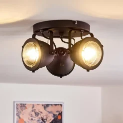 Plafonnier Glostrup LED Noir, 3 lumières