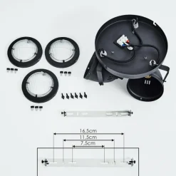 Plafonnier Glostrup LED Noir, 3 lumières