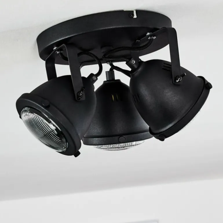 Plafonnier Glostrup LED Noir, 3 lumières