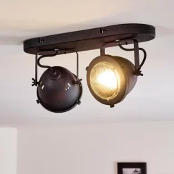 Plafonnier Glostrup Noir, 2 lumières