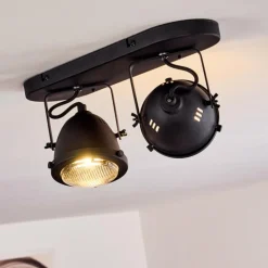 Plafonnier Glostrup Noir, 2 lumières