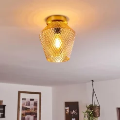 Plafonnier Gombua Laiton, 1 lumière
