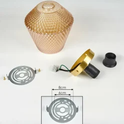 Plafonnier Gombua Laiton, 1 lumière