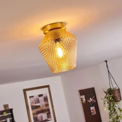 Plafonnier Gombua Laiton, 1 lumière