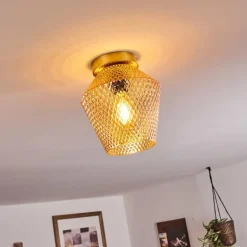 Plafonnier Gombua Laiton, 1 lumière