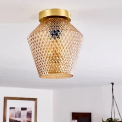 Plafonnier Gombua Laiton, 1 lumière