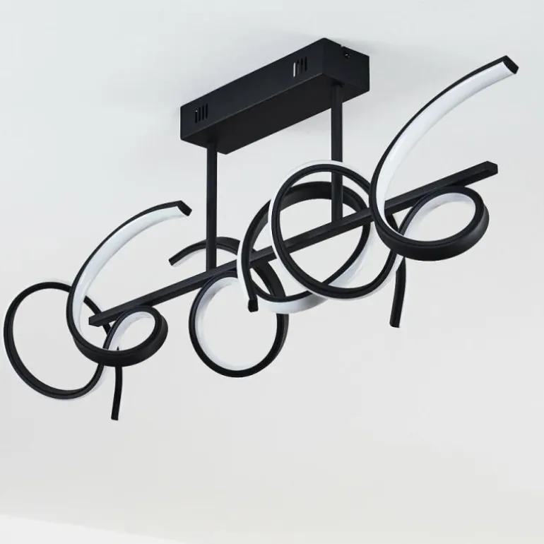 Plafonnier Gora LED Noir, 3 lumières