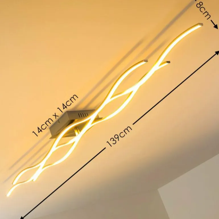 Plafonnier Grant LED Acier inoxydable, 3 lumières