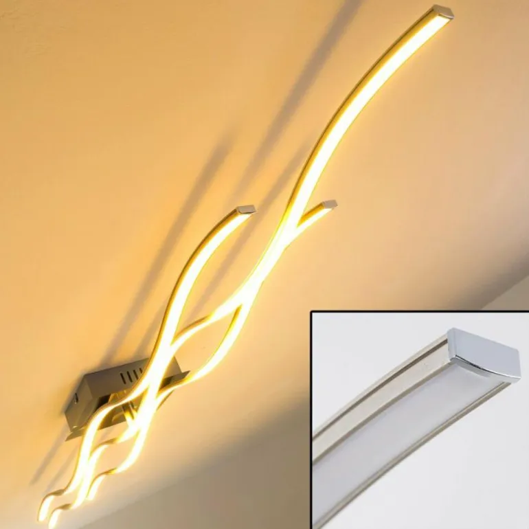 Plafonnier Grant LED Acier inoxydable, 3 lumières