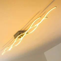 Plafonnier Grant LED Acier inoxydable, 3 lumières