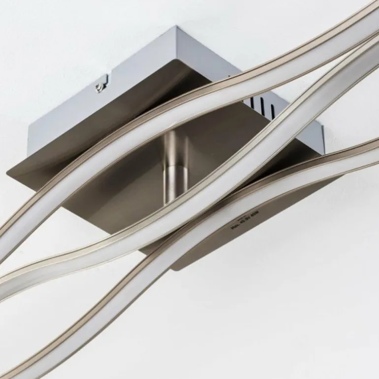 Plafonnier Grant LED Acier inoxydable, 3 lumières