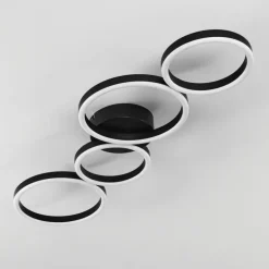 Plafonnier Grasse LED Noir, 1 lumière