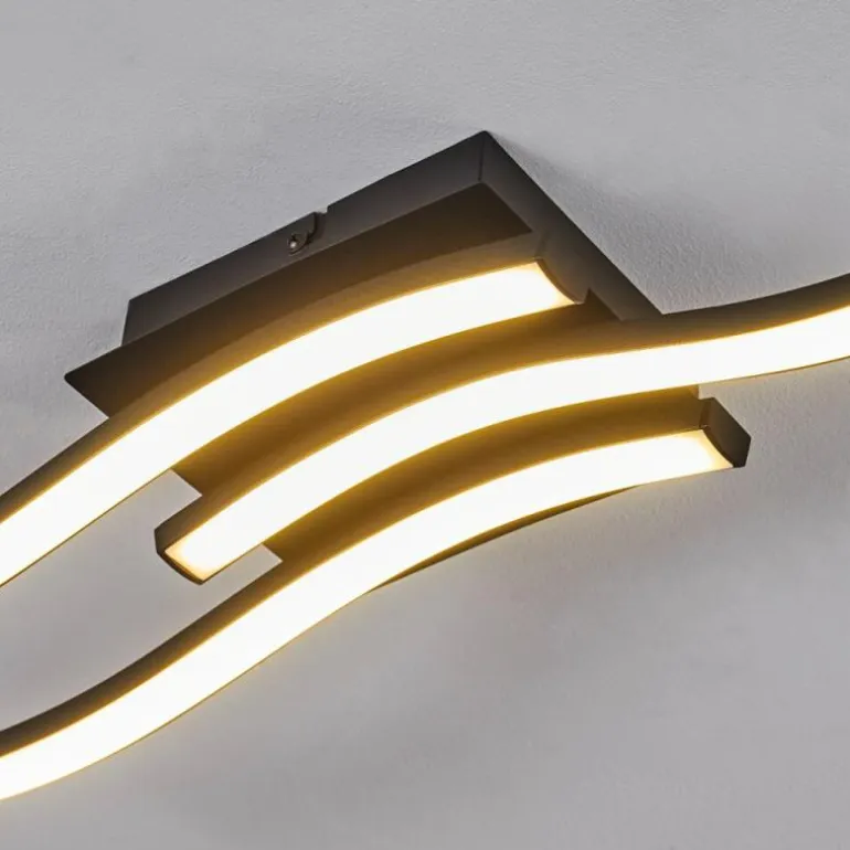 Plafonnier Grossari LED Noir, 3 lumières