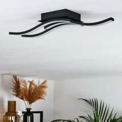 Plafonnier Grossari LED Noir, 3 lumières