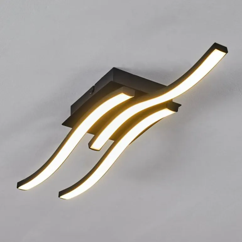 Plafonnier Grossari LED Noir, 3 lumières