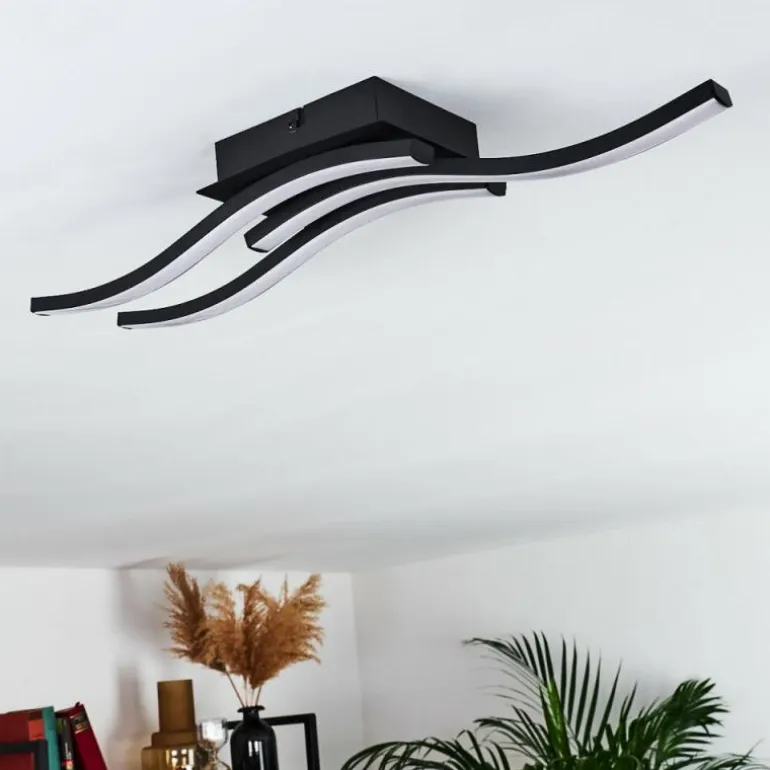 Plafonnier Grossari LED Noir, 3 lumières