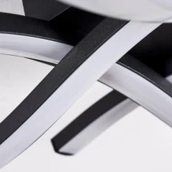 Plafonnier Grossarl LED Noir, 4 lumières
