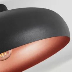 Plafonnier Guayo Noir, 1 lumière