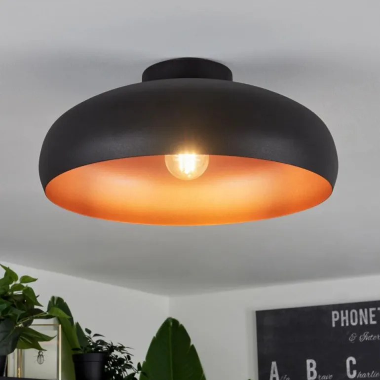 Plafonnier Guayo Noir, 1 lumière