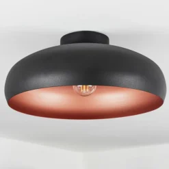 Plafonnier Guayo Noir, 1 lumière