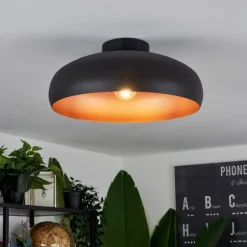Plafonnier Guayo Noir, 1 lumière