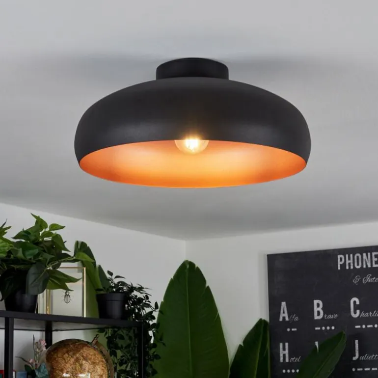 Plafonnier Guayo Noir, 1 lumière