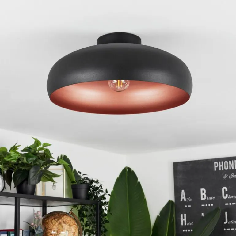 Plafonnier Guayo Noir, 1 lumière