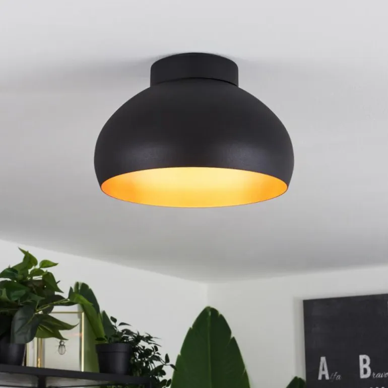 Plafonnier Guayo Noir, 1 lumière