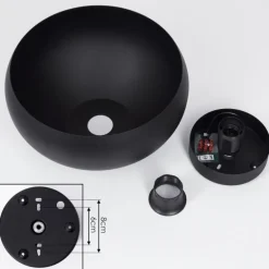 Plafonnier Guayo Noir, 1 lumière