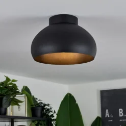Plafonnier Guayo Noir, 1 lumière