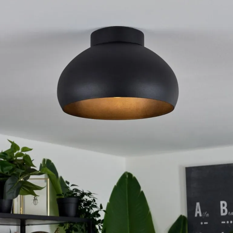 Plafonnier Guayo Noir, 1 lumière