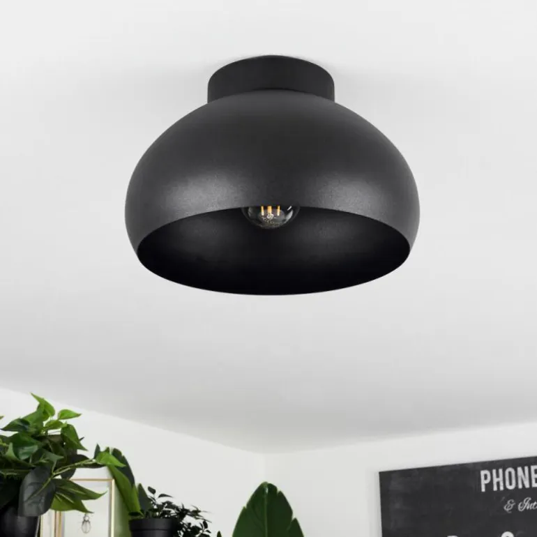 Plafonnier Guayo Noir, 1 lumière