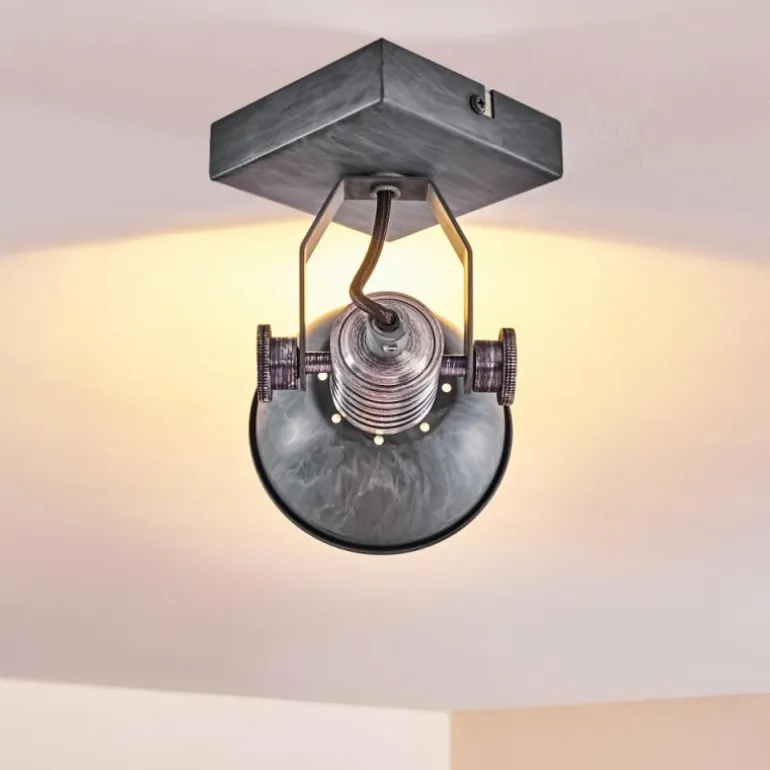 Plafonnier Gudo Gris, Argenté, 1 lumière