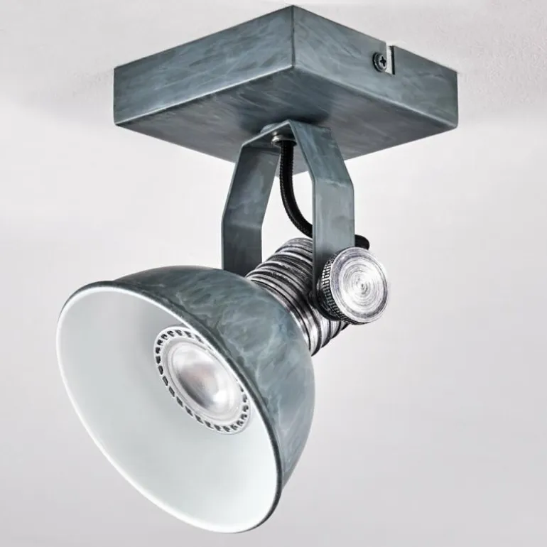 Plafonnier Gudo Gris, Argenté, 1 lumière