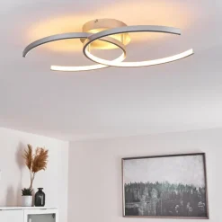 Plafonnier Guinea LED Titane, 2 lumières