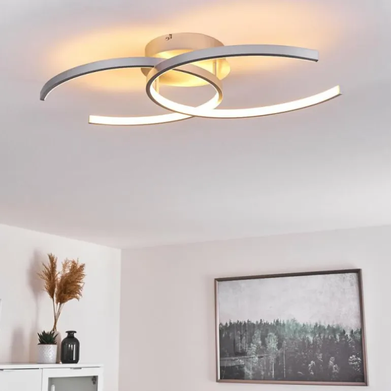 Plafonnier Guinea LED Titane, 2 lumières