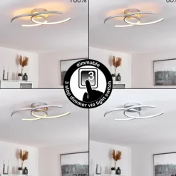 Plafonnier Guinea LED Titane, 2 lumières