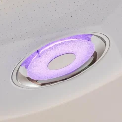 Plafonnier Haderup LED Chrome, Blanc, 1 lumière, Télécommandes