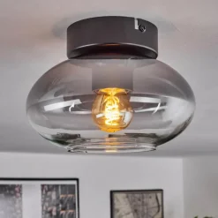 Plafonnier Haikala Clair, Fumé, 1 lumière