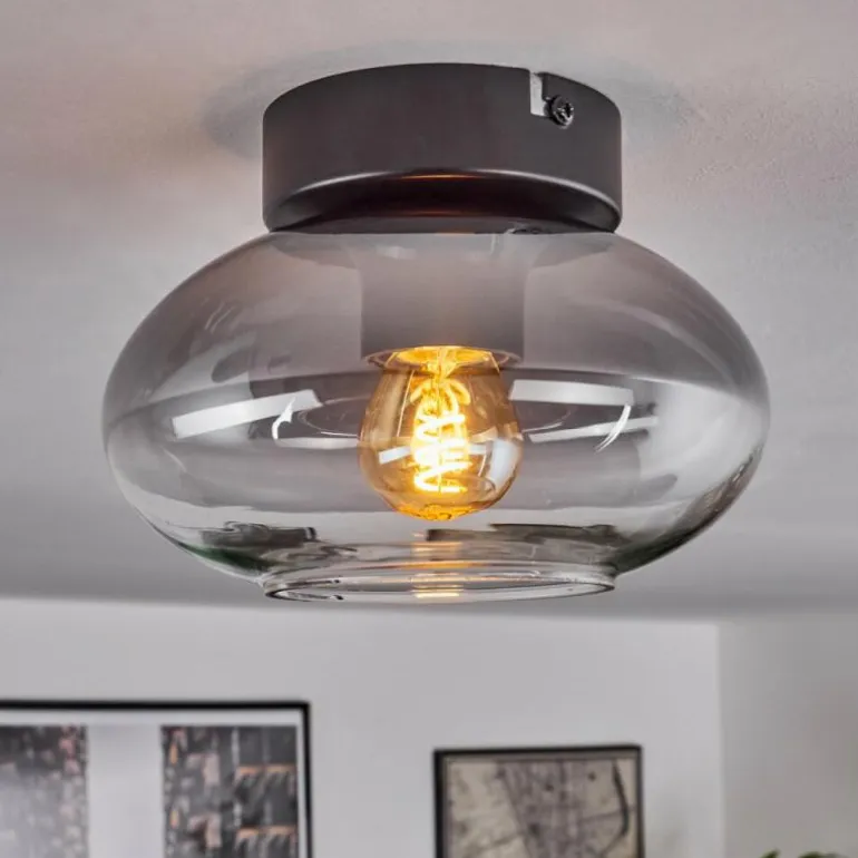 Plafonnier Haikala Clair, Fumé, 1 lumière